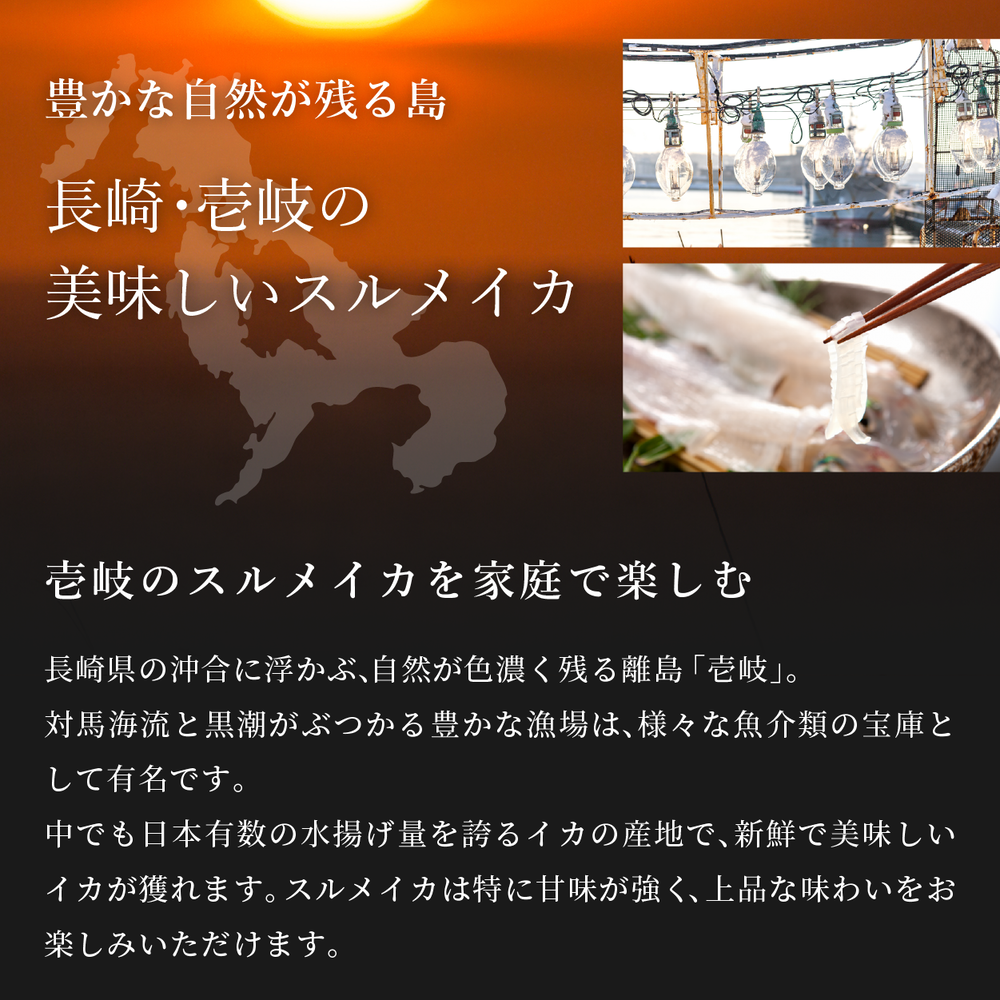 長崎県産スルメイカ生食(刺身)用<210g~250×3>
